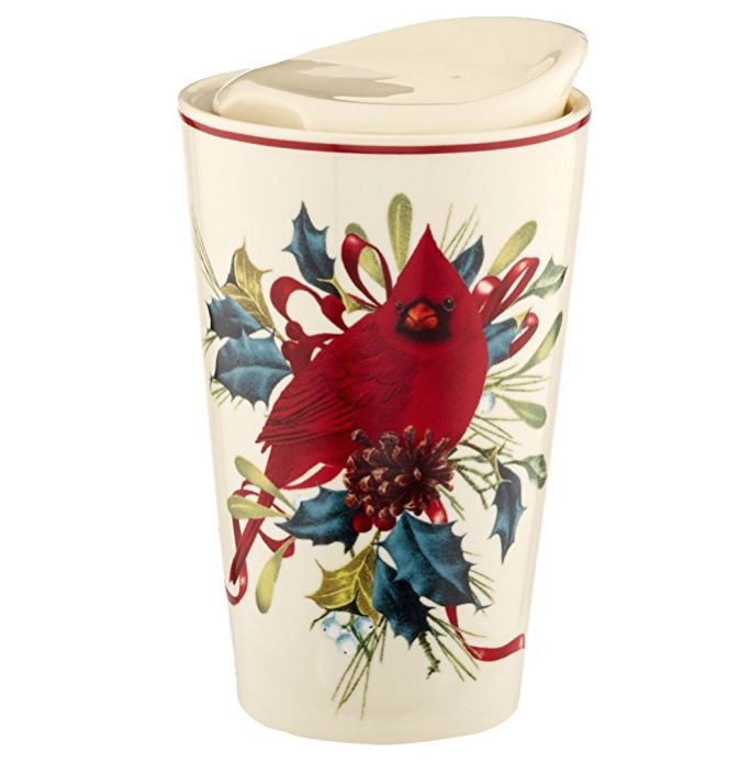Lenox Winter Greetings Porcelain Top Travel Mug, Only $9.95, You Save $10.05(50%)