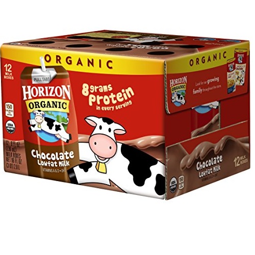 Horizon Organic Shelf-Stable 1% Lowfat Milk Boxes, Chocolate, 8 oz., 12 Pack, Only $11.90