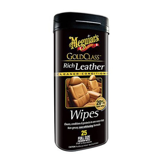 Meguiar's G10900 Gold Class Rich Leather Cleaner & Conditioner Wipes (25 wipes) only $4.19