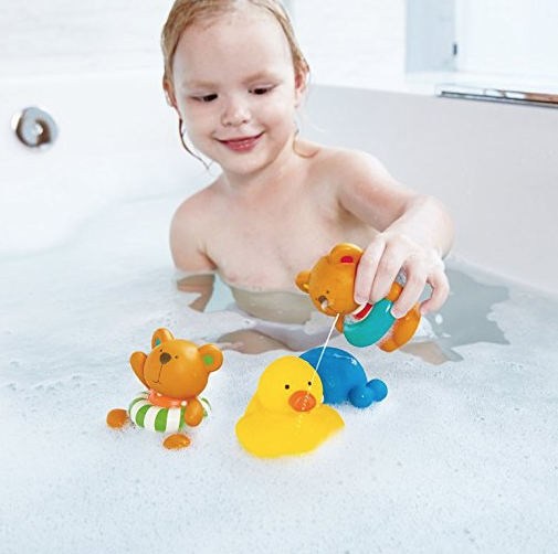 NEW 2017 Hape Kids Little Splashers Teddy and Friends Bath Squirts, Only $6.05, You Save $8.94(60%)