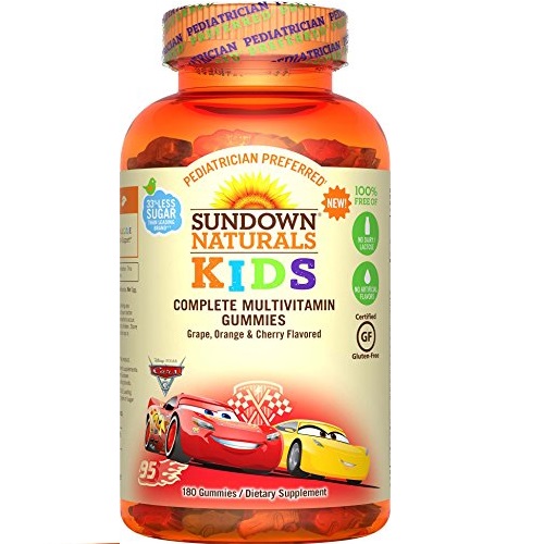 Sundown Naturals Kids Disney Cars 3 Complete Multivitamin, 180 Count, Only $8.36, free shipping after using SS
