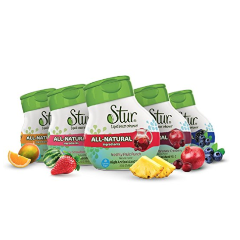 Stur Drinks - Variety Pack, Natural Water Enhancer, Liquid Drink Mix, Sugar Free, Zero Calorie, Vitamin C, Stevia, Make Your Own Fruit Infused Flavored Waters, Makes 100 Drinks only $16.62