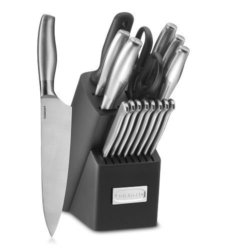 Cuisinart C77SS-17P 17-Piece Artiste Collection Cutlery Knife Block Set, Stainless Steel, Only$41.99, free shipping