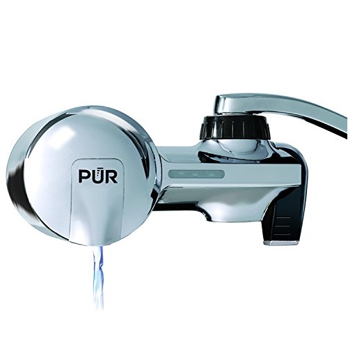 PUR Advanced Faucet Water Filter System with MineralClear Filter, Chrome, Horizontal, Indicator for Filter Status, Carbon Filter Lasts 3 Months (100 gal), Fits Standard Faucets, PFM400H, Only $24.14