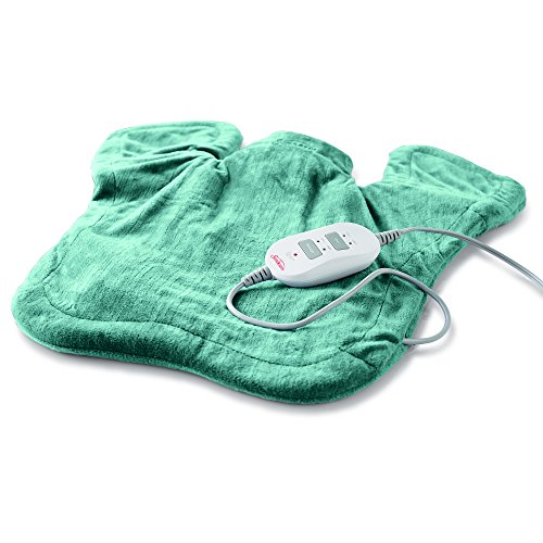 Sunbeam Renue Massaging XL Tension Relief Heat Therapy Wrap, Moist/Dry Heat, Digital Controller, 4 Heat-Settings, 2-Hour Auto-Off, Machine Washable, 25'' x 25'', Jade, Only $40.49,  free shipping