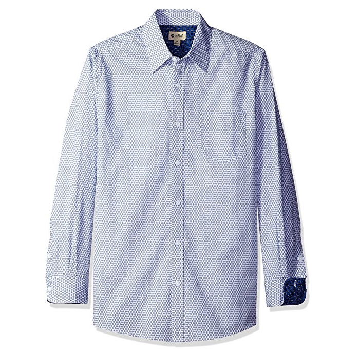 Haggar Men's Long Sleeve Cotton Prints Woven Shirt only $8.90 - Men ...