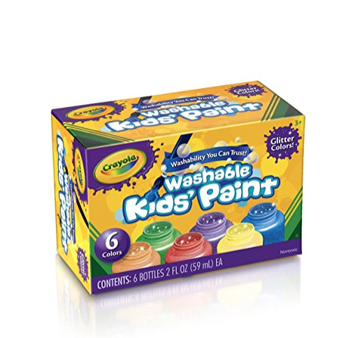 Crayola Washable Glitter Paint Great for Classroom Projects, 6 Count only $4.39