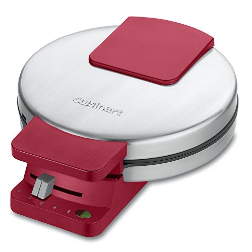 Cuisinart WMR-CAR Round Classic Waffle Maker, Stainless Steel/Red, Only $16.99