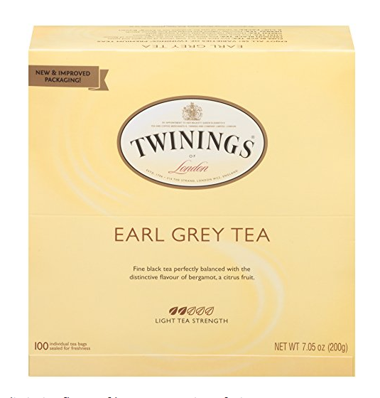 Twinings Tea, Earl Grey, 100 Count  only $10.25