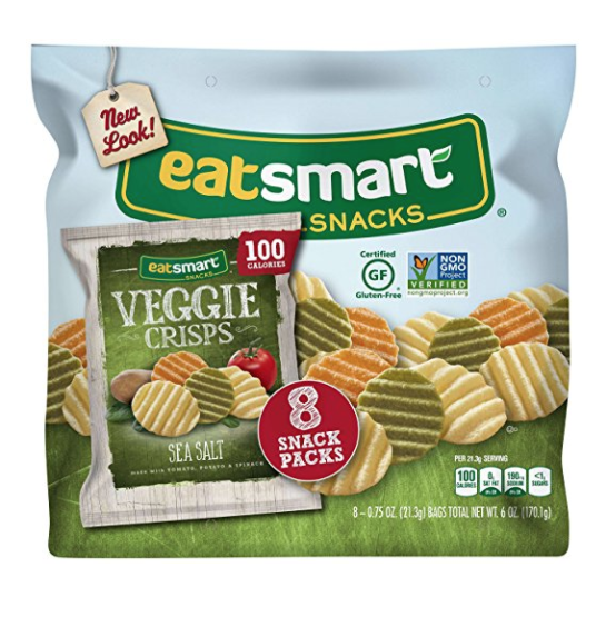 Prime Pantry！ Eatsmart 蔬菜素食薯片 100卡路里小包裝（8包）,現僅售$2.99