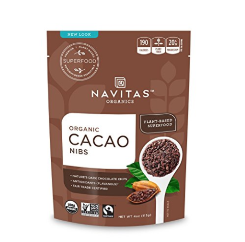 Navitas Organics Cacao Nibs, 4 oz. Bag — Organic, Non-GMO, Fair Trade, Gluten-Free ONLY $3.8
