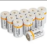 史低價！AmazonBasics D Cell 鹼性電池 (12節裝) $5.12 免運費