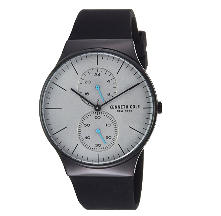 Kenneth Cole New York Men's Quartz Stainless Steel and Silicone Casual Watch, Color:Black (Model: KC50058001) ONLY $47.02