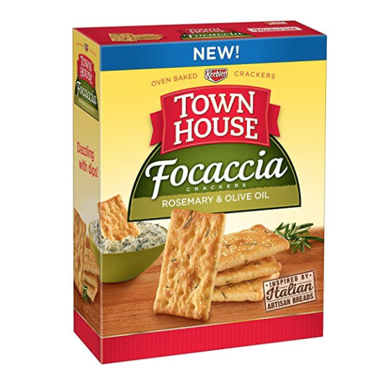 Keebler Town House Snack Crackers, Focaccia Rosemary and Olive Oil, 9 Ounce Package only $1.75