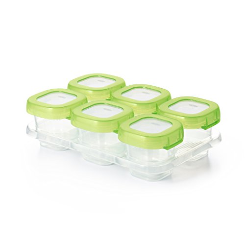 OXO Tot Baby Blocks Freezer Storage Containers, Green, 2 Ounce, Only $5.99