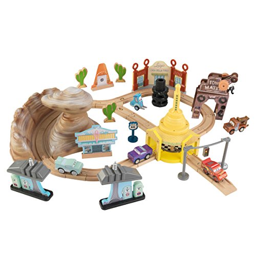 KIDKRAFT Disney Pixar Cars 3 Radiator Springs 50 Piece Wooden Track Set with Accessories, Only $32.99, free shipping