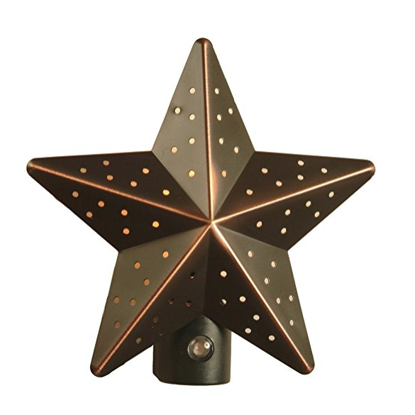 AmerTac 青銅色錫星自動開關小夜燈，現僅售$4.78