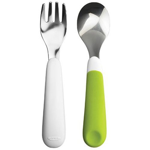 OXO Tot Training Fork & Spoon Set- Green, Only $3.99