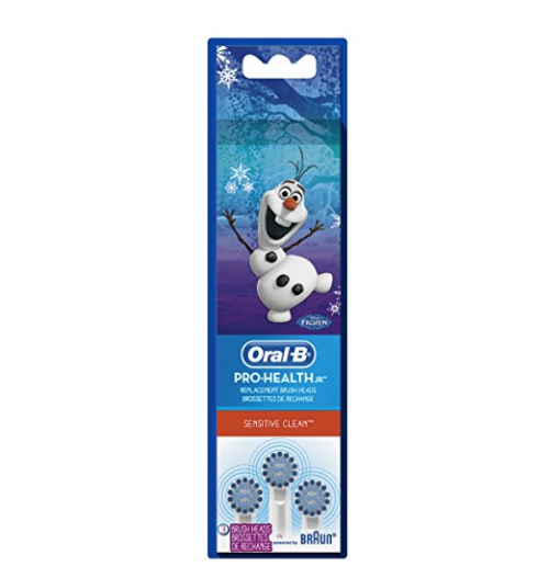 Oral-B Power Toothbrush Replacement Toothbrush Heads featuring Disney's Frozen, Extra Soft, 3 Count, Only $9.03