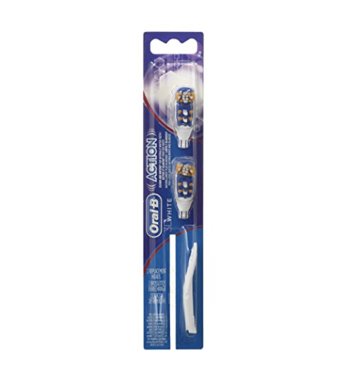 Oral-B 3D White Action Battery Replacement Toothbrush Heads 2 Count only $3.00