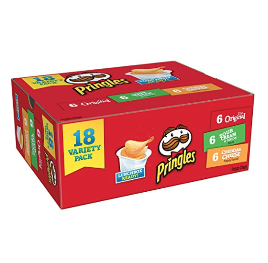 Pringles 品客薯片 18小盒 3种口味，现仅售$5.98，免运费