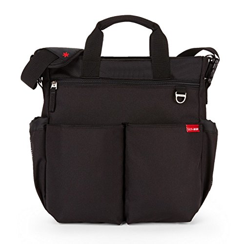 Skip Hop Duo Signature Carry All Travel Diaper Bag Tote with Multipockets, One Size, Black, Only $38.99, free shipping