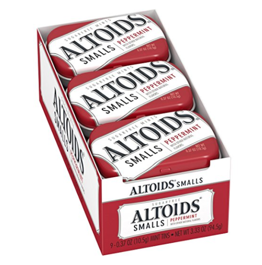 Altoids Smalls Peppermint Sugarfree Mints, 0.37 Ounce, 9 Count  only $7.45