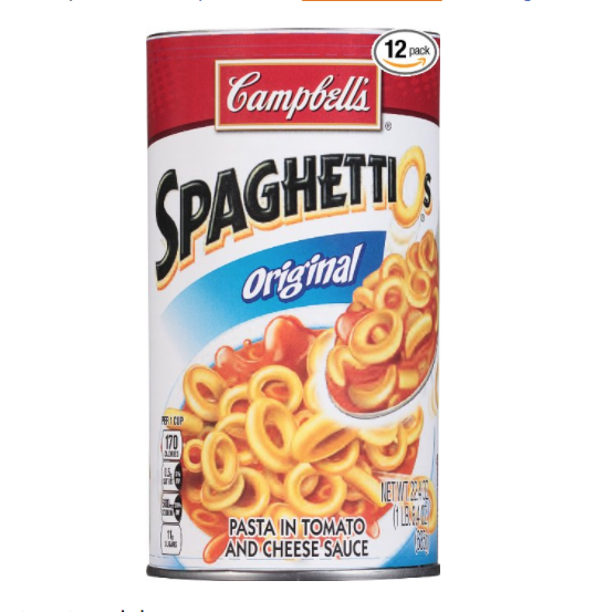 Campbell’s 原味圈圈意面 22.4 oz. 12罐， 现点击coupon后仅售$10.53, 免运费！