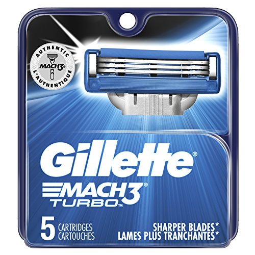 史低价！Gillette吉列 Mach3 剃须刀替换头 5个 装， 现点击coupon后仅售$8.37，免运费