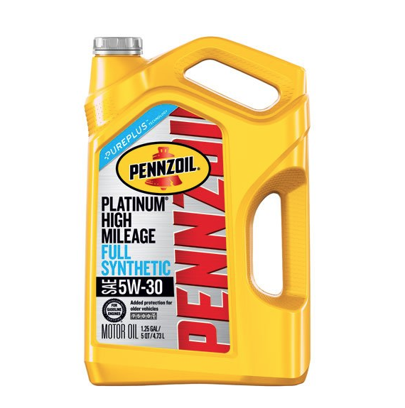 僅限PRIME!  Pennzoil 全合成白金級 高里程5W30機油 5誇托 ，原價$49.99, 現點擊coupon后僅售$12.47,免運費！