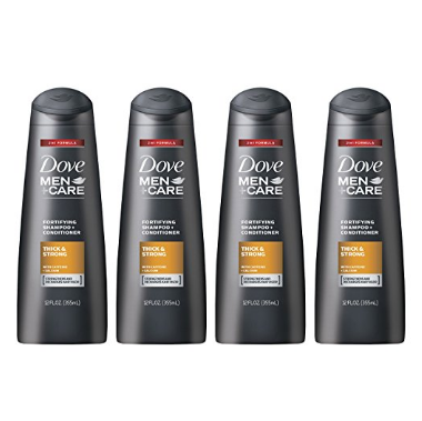 Dove Men+Care 2 in 1 Shampoo and Conditioner Thick and Strong 12 oz, 4 count, only $9.86