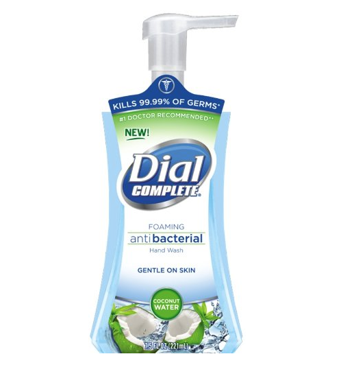 Dial Complete Antibacterial Foaming Hand Soap, Coconut Water, 7.5 Fluid Ounces  ONLY $1.79