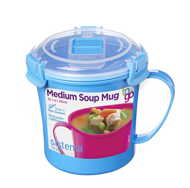 Sistema To Go Collection Microwave Soup Mug, 22 oz, Blue only $ 6