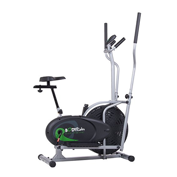 Body Rider BRD2000 Elliptical Trainer and Exercise Bike with Seat and Easy Computer / Dual Trainer 2 in 1 Cardio Home Office Fitness Workout Machine only $94.85