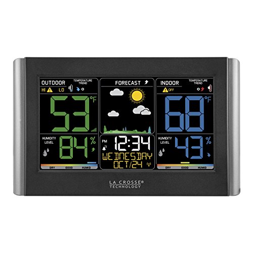 史低价！La Crosse Technology C85845-1  彩色显示桌面气象站，带时间和日历，原价$59.95，现仅售$32.22 ，免运费