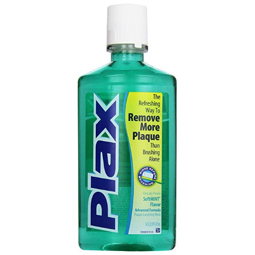 史低價！Plax Advanced 溫和清潔漱口水 薄荷口味 473ml $3.99