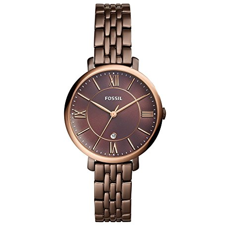 Fossil Jacqueline Three-Hand Date Brown Stainless Steel Watch $79.05，FREE Shipping