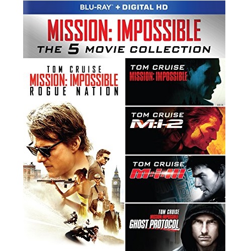 收藏电影的网友来看看！《Mission Impossible碟中谍 1-5》五部曲，蓝光光盘，原价$39.99，现仅售$19.99
