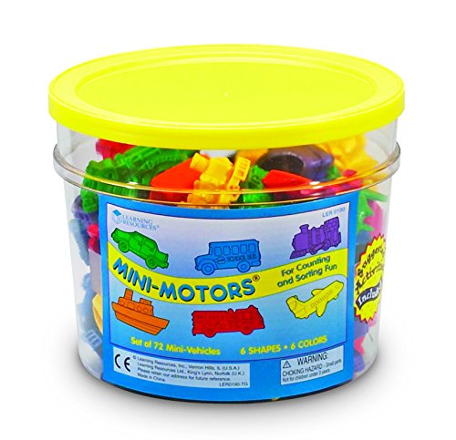 Learning Resources Mini Motors Counting and Sorting Fun Set, Set of 72, Only $12.39