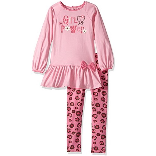 Gerber Baby 女童兩件套裝，原價$10.99，現僅售$6.00。多種顏色價格相近