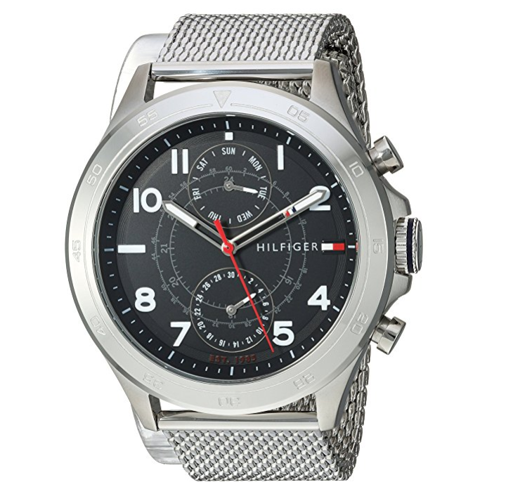 Tommy Hilfiger Men's Quartz Stainless Steel Casual Watch, Color:Silver-Toned (Model: 1791342) only $74.64