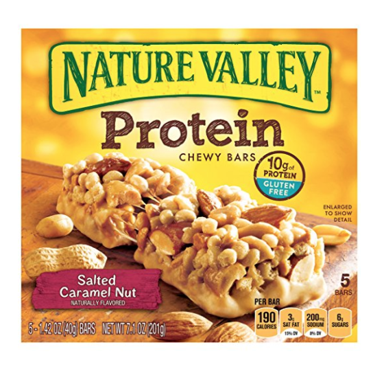 Nature Valley蛋白质零食棒 5只, 1.42 oz ，现点击coupon后仅售$1.94, 免运费！