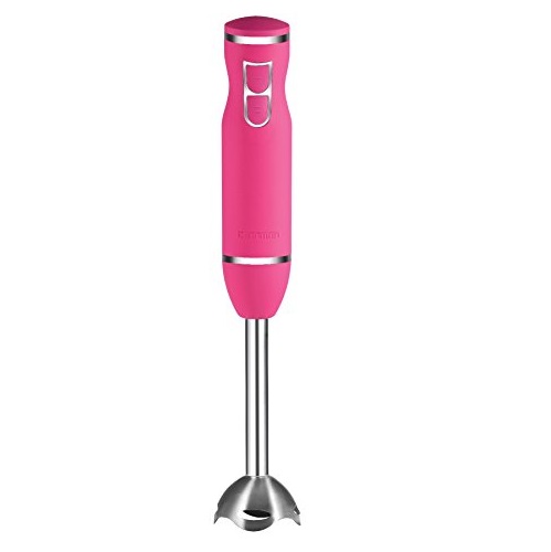 Chefman Immersion Stick Hand Blender Includes Stainless Steel Shaft & Blades, Powerful Ice Crushing 2-Speed Control One Hand Mixer, Soft Touch Grip - Pink, Only $17.99