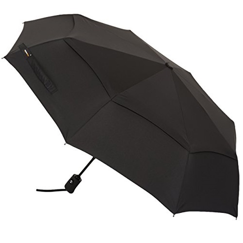 AmazonBasics Automatic Travel Umbrella, with Wind Vent, Black, Only$11.59