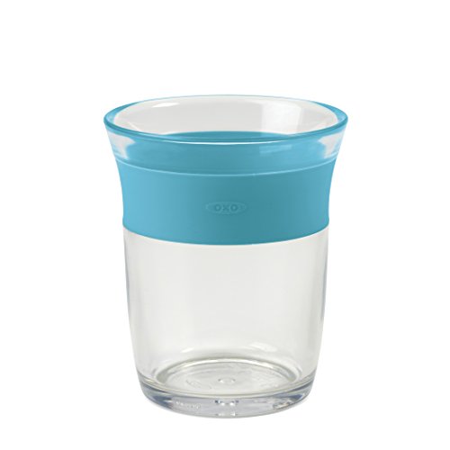 OXO Tot 兒童藍色杯，帶防滑握圈，原價$7.10，現僅售$3.99