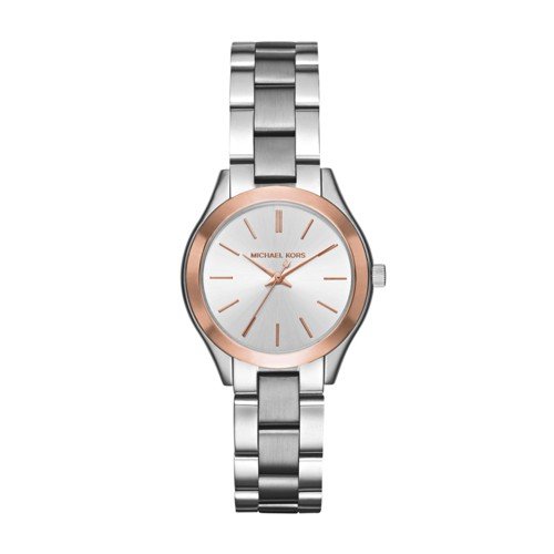 Michael Kors Women's Mini Slim Runway Silver-Tone Watch MK3514, Only $98.98, free shipping