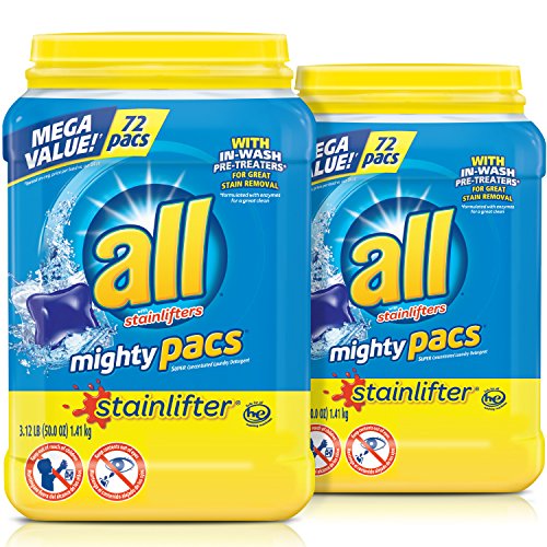 all Mighty Pacs Laundry Detergent, Stainlifter, 72 Count, 2 Tubs, 144 Total Loads, Only $13.05, free shipping after clipping coupon and using SS
