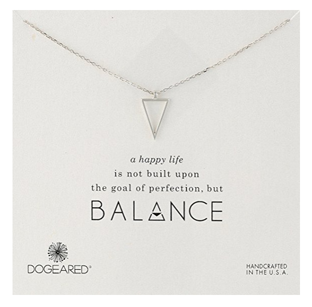 Dogeared Balance银质三角锁骨项链, 现仅售$16.68