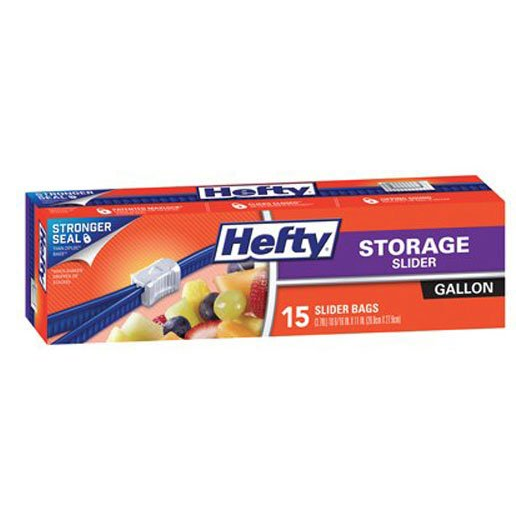 Hefty Slider Storage Bags (Gallon, 0-Count), Only $1.99, You Save $2.55(56%)