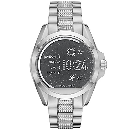 Michael Kors Access Unisex 45mm Silvertone Bradshaw Chronograph Smart Watch $150.00，free shipping